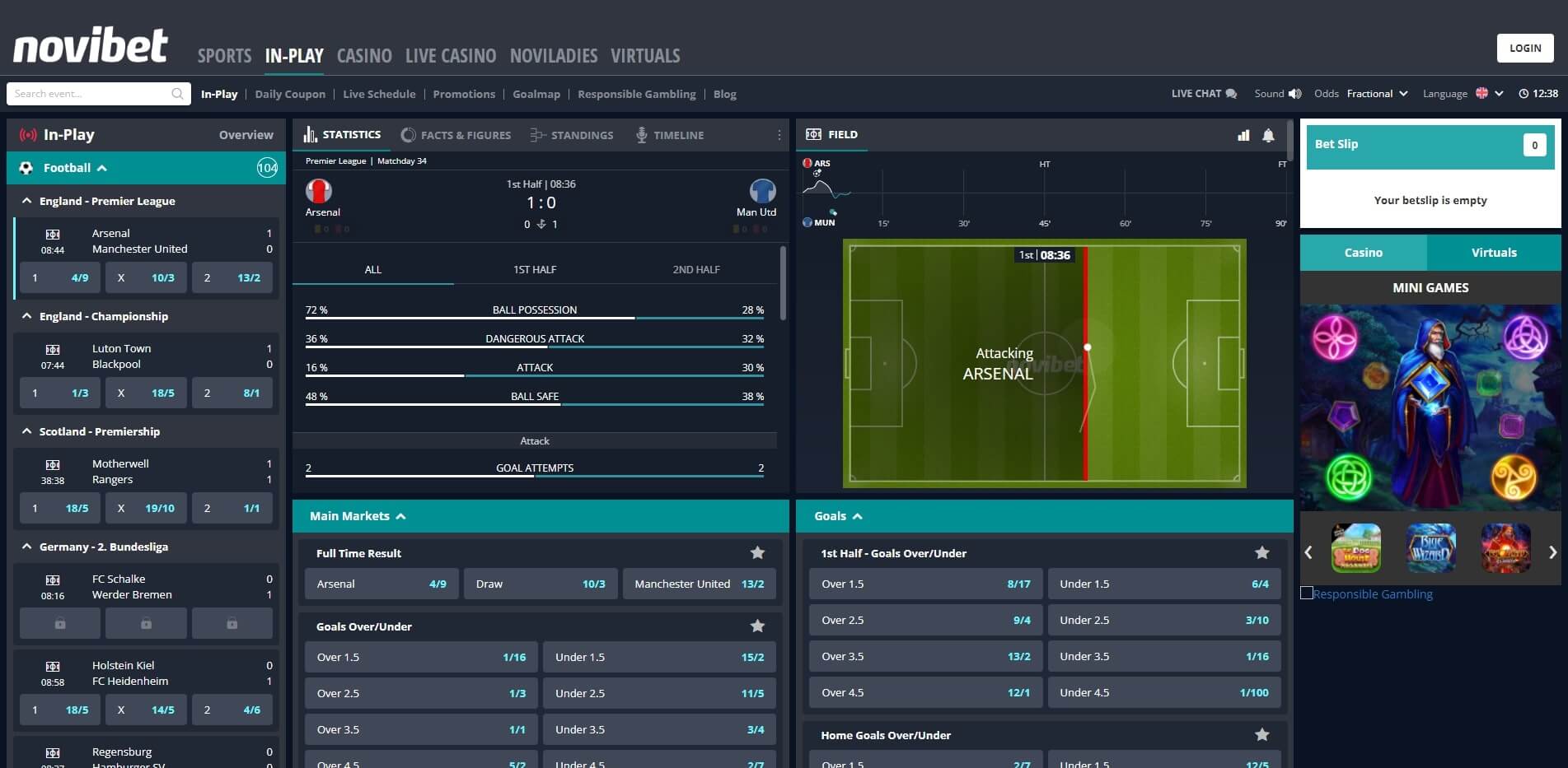 Live Betting Novibet