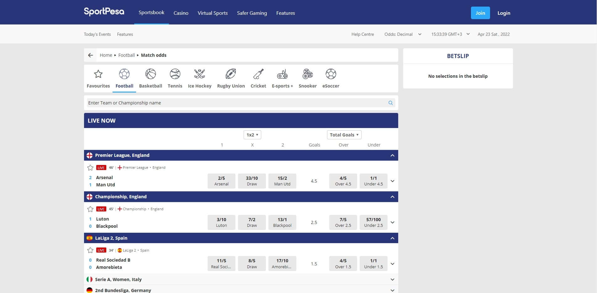 Sportpesa Live Betting SportPesa Live Betting