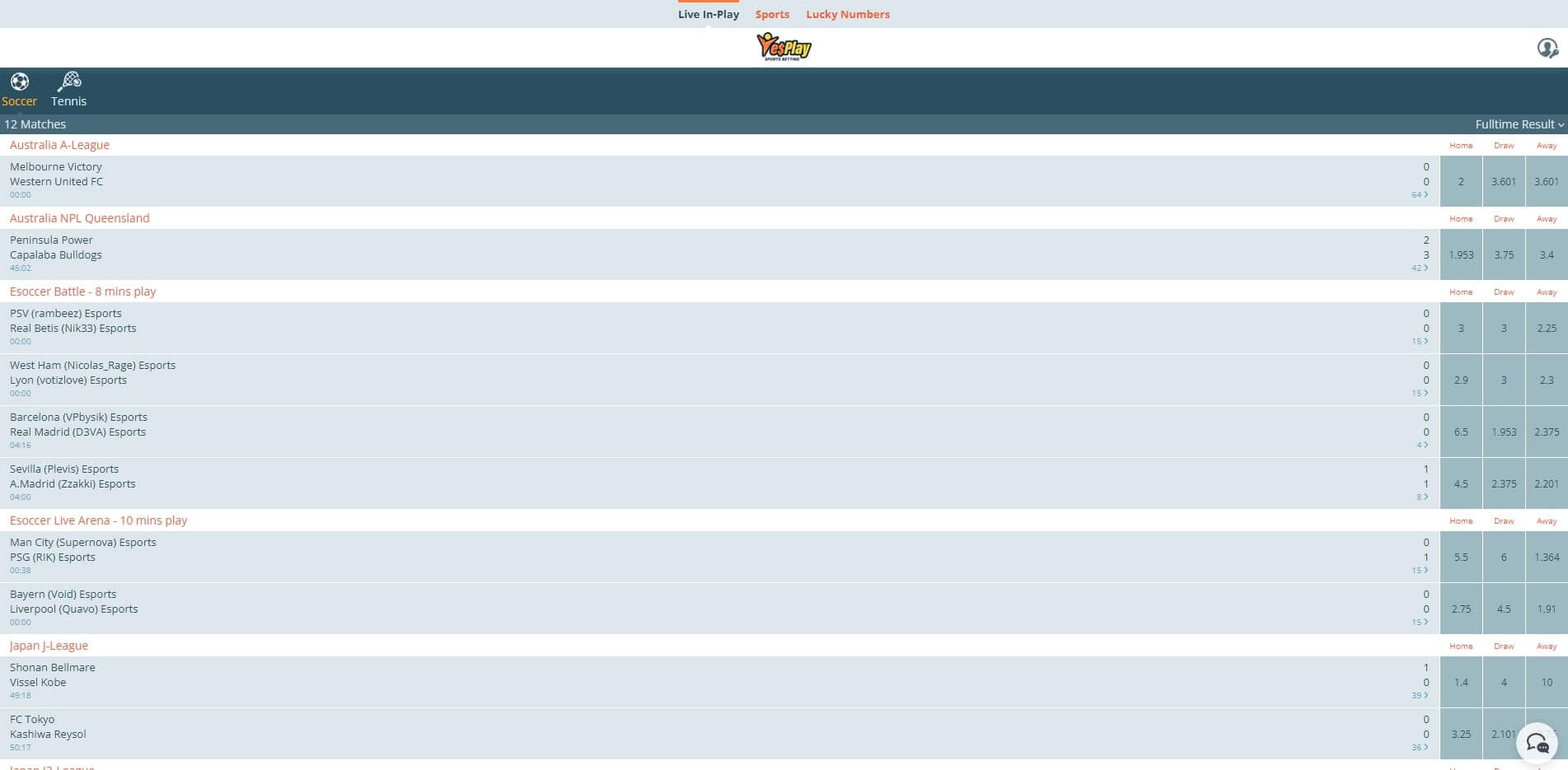 Yesplay Live Betting YesPlay Live Betting
