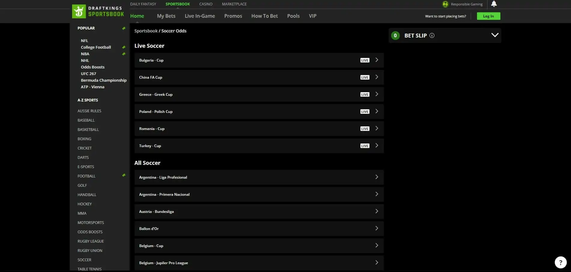 DraftKings Website