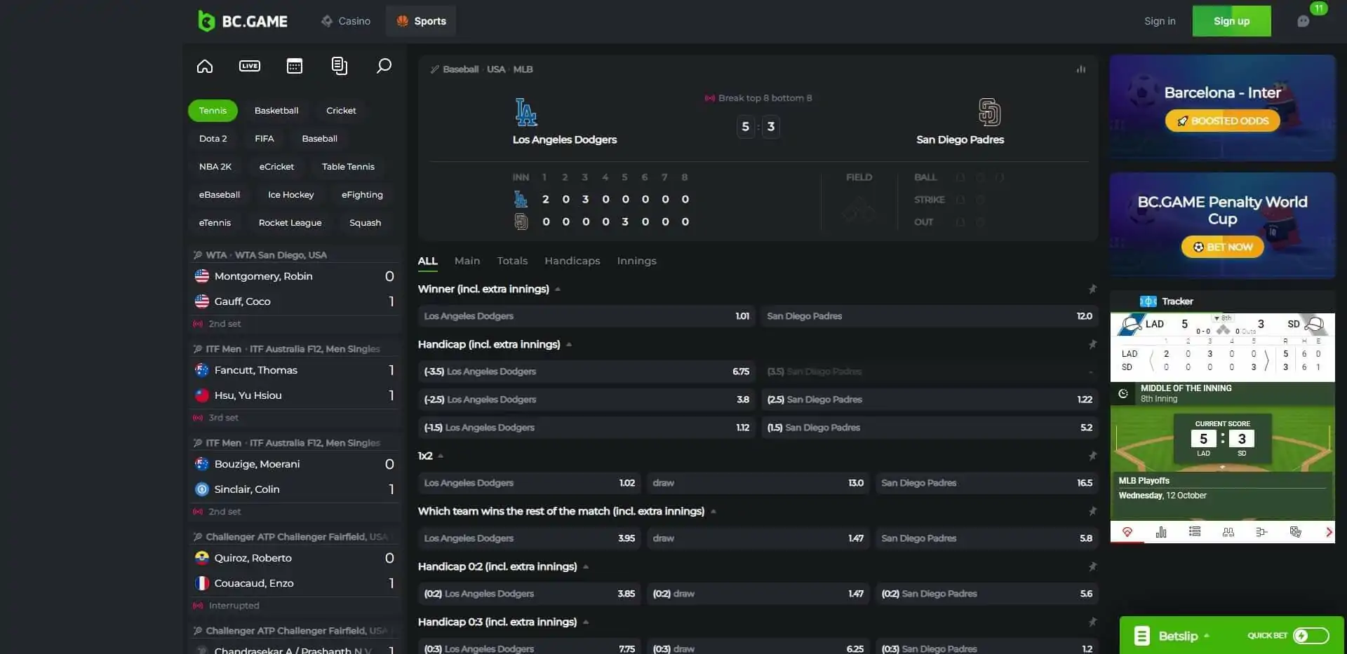 BC.Game Live Betting