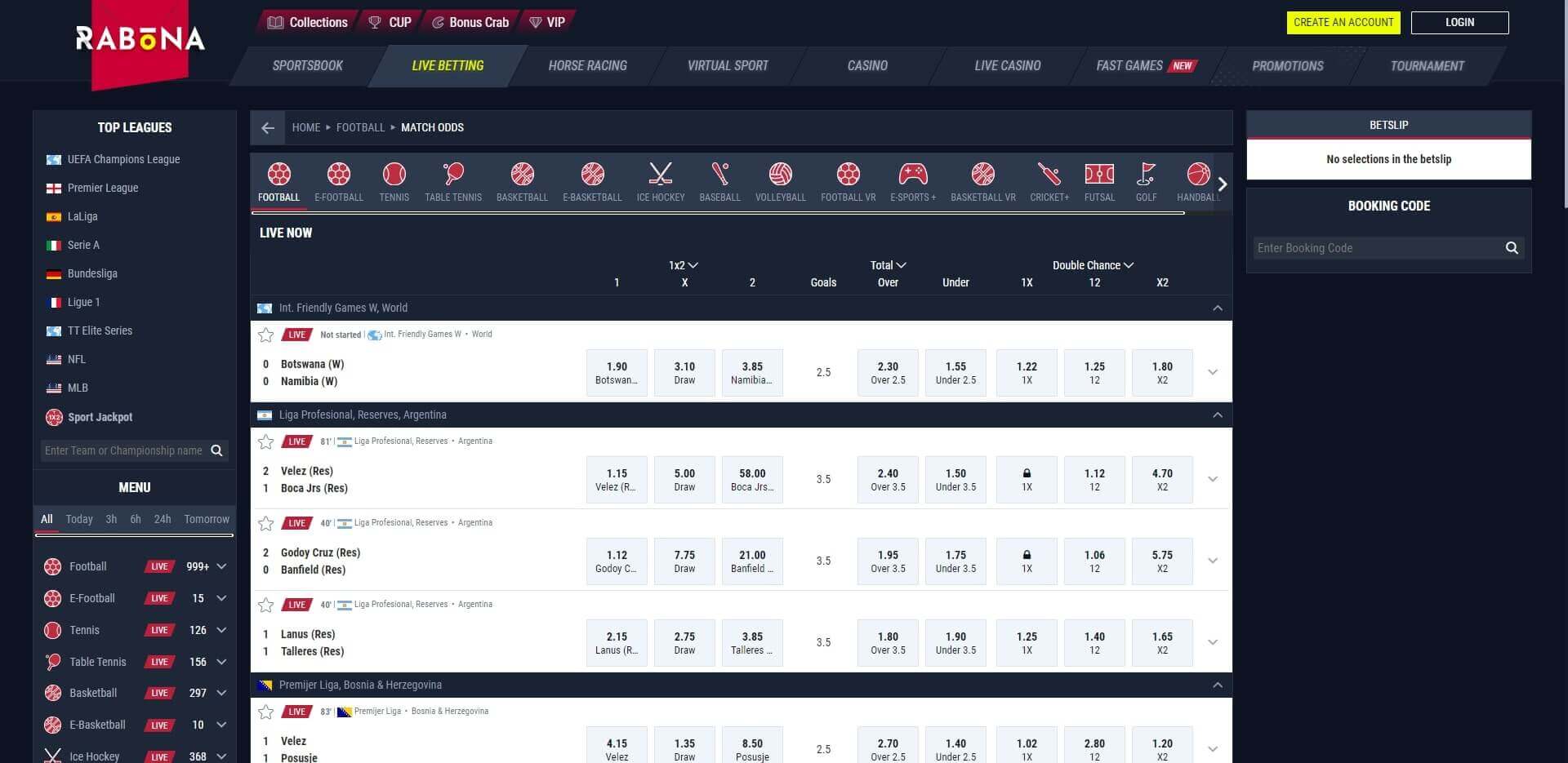 Live Betting Rabona Rabona Live Betting