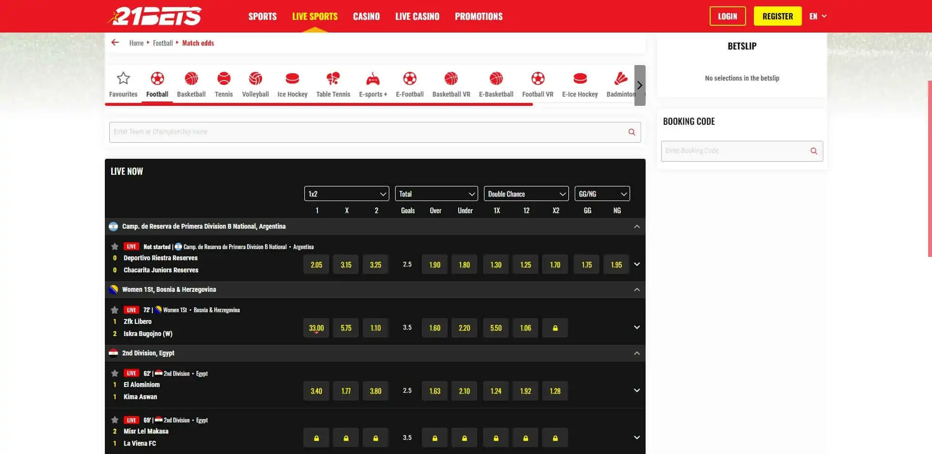 Live Betting 21Bets 21Bets Live Betting
