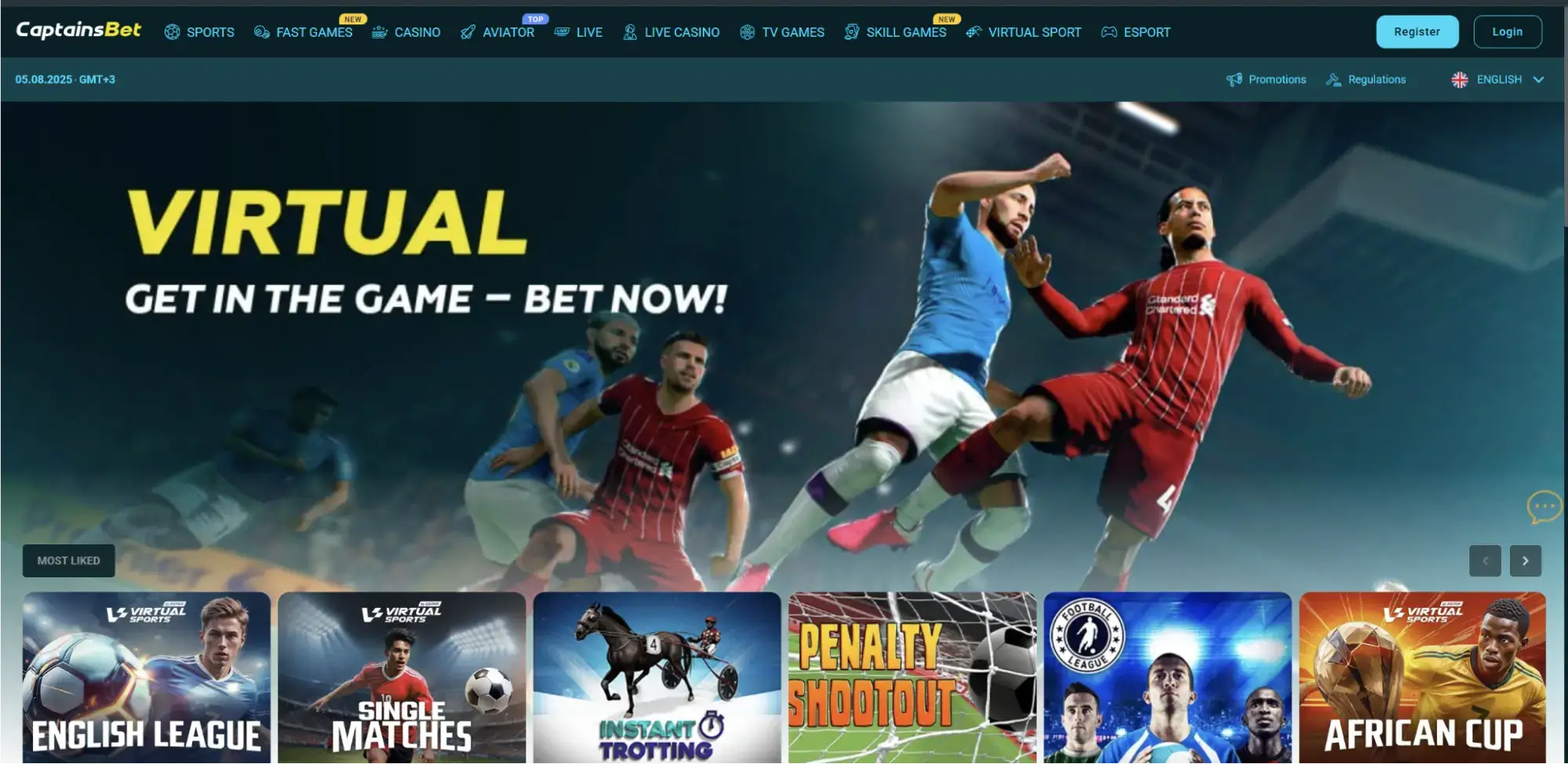 Captainsbet Live betting