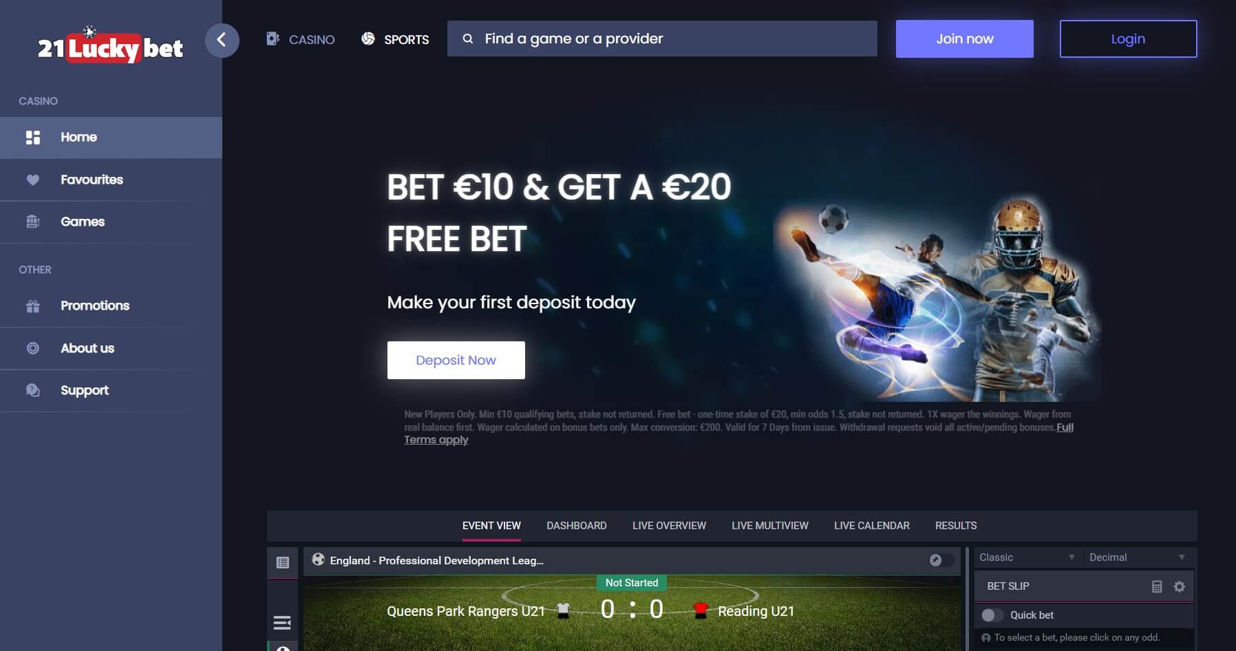 21LuckyBet Review