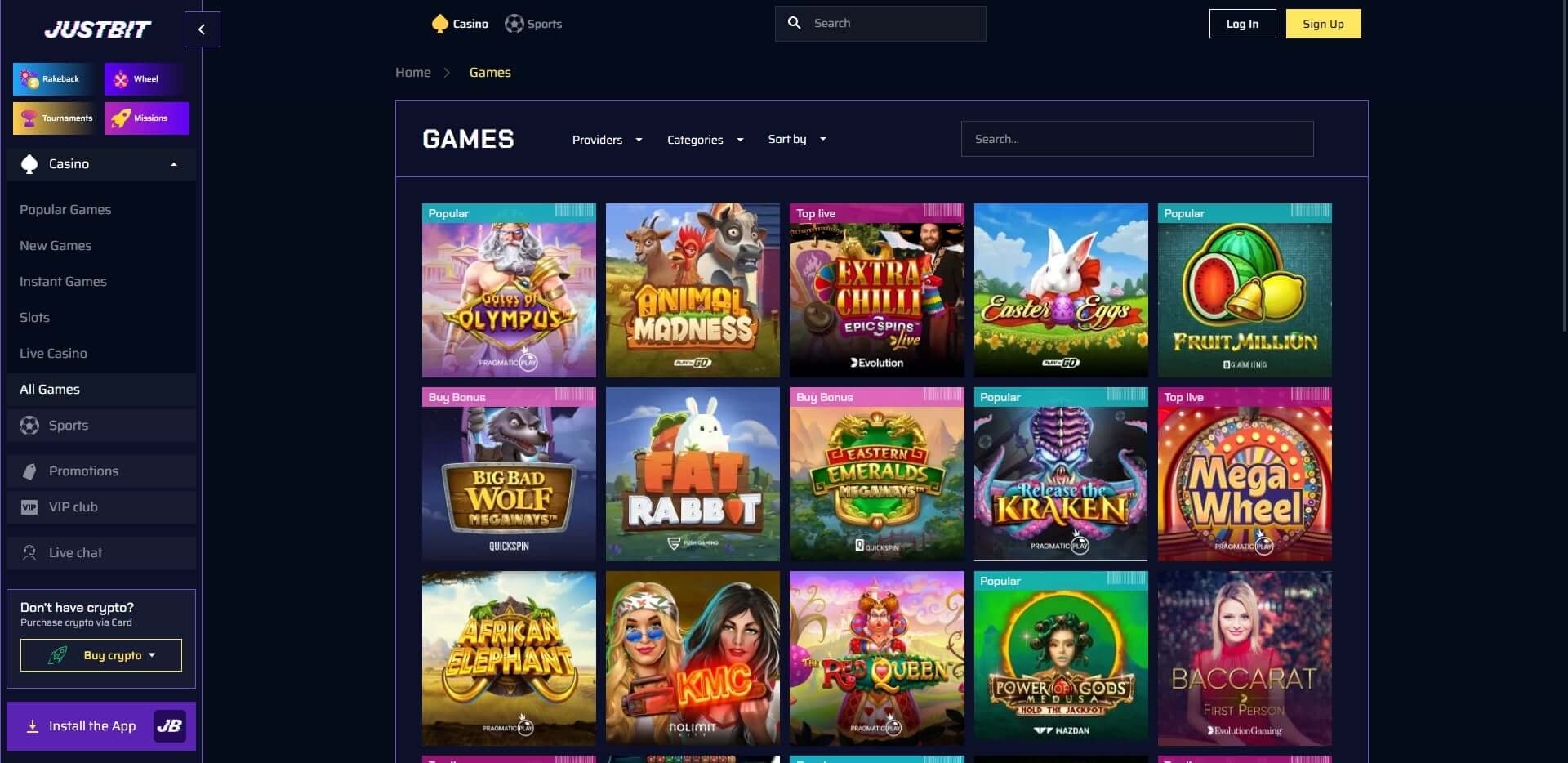 Justbit.io Casino