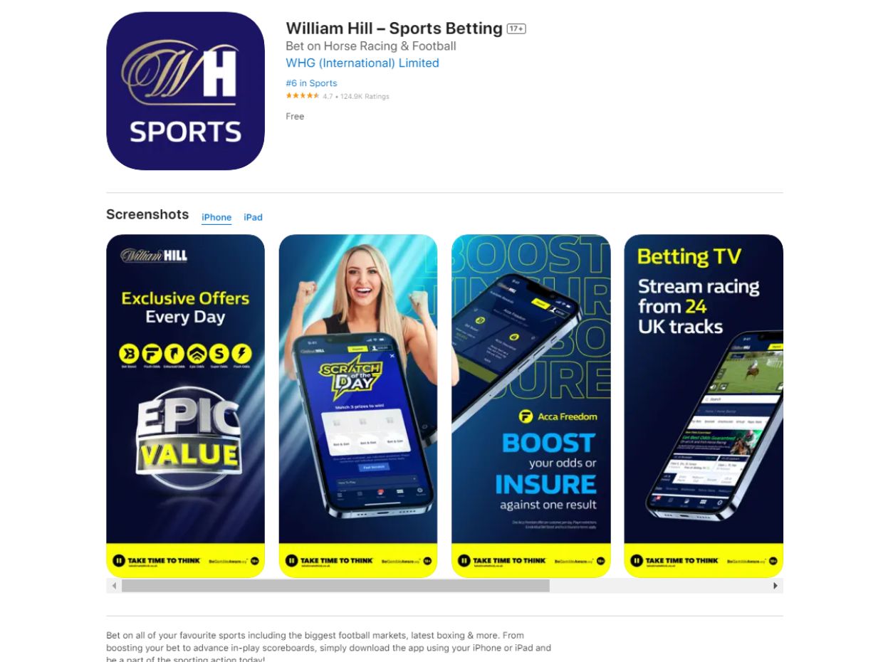 William Hill App Store
