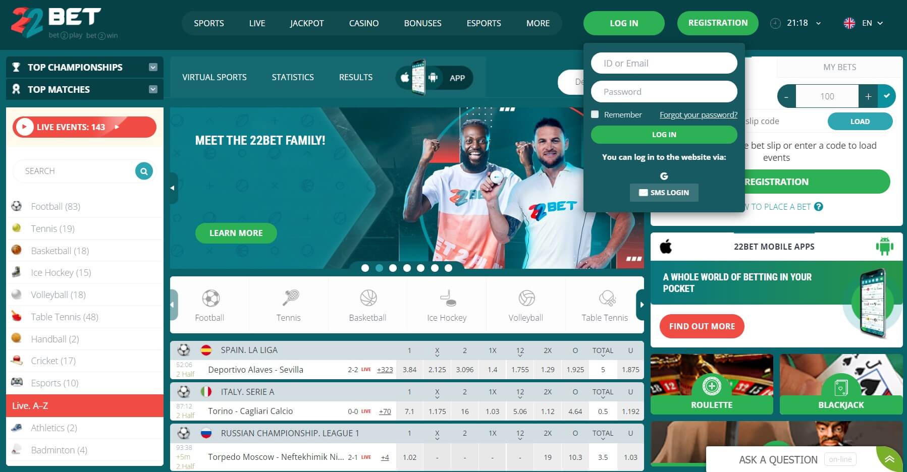 22Bet Sign In 22Bet Login