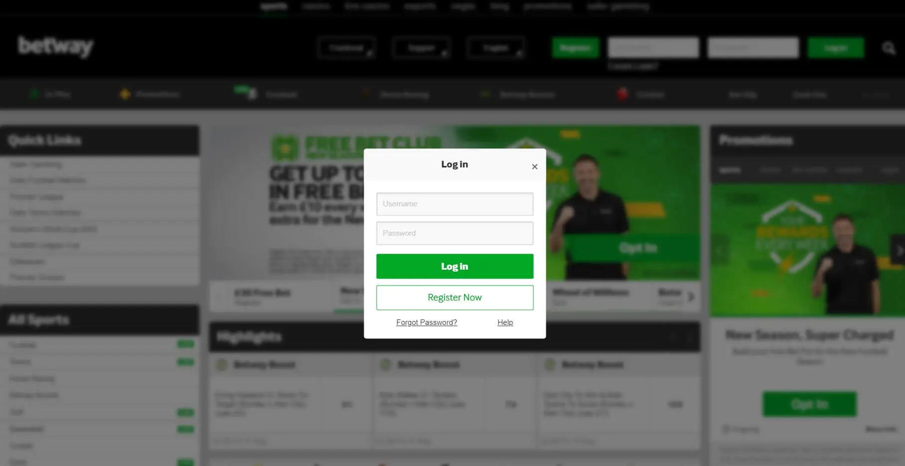 Betway Login