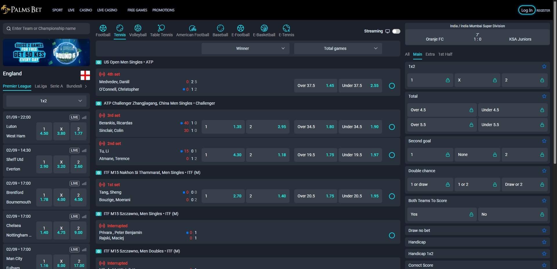 Palms Bet Kenya Live Betting