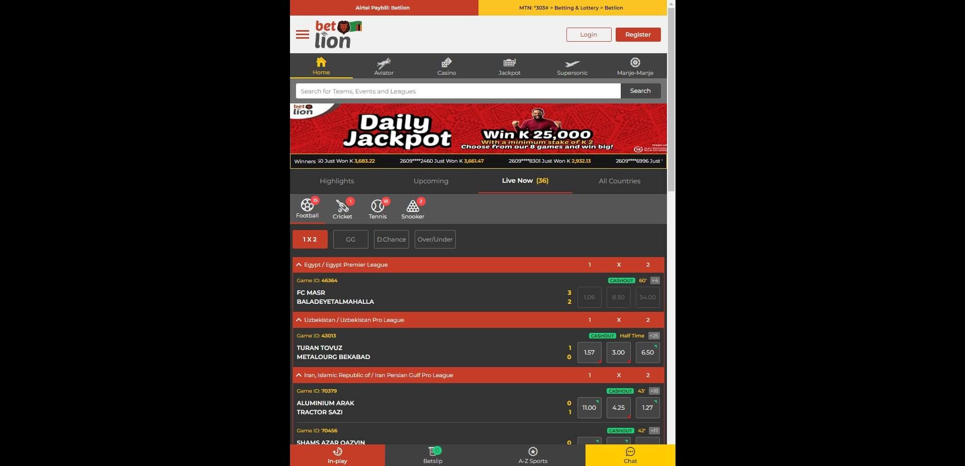 BetLion Live Betting