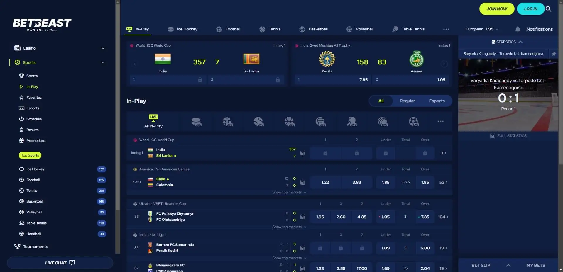 BetBeast Live Betting BetBeast Live Betting