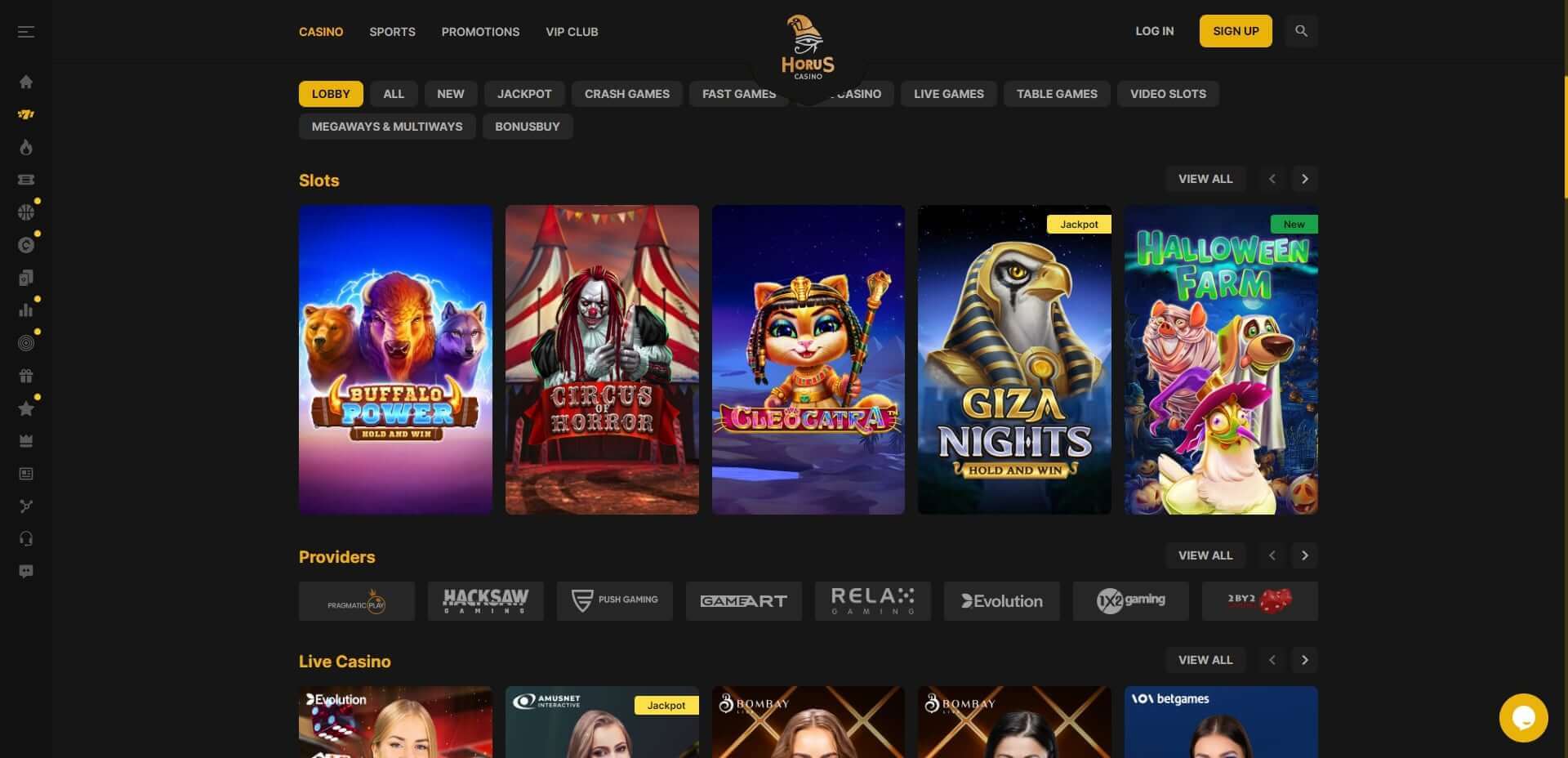 Horus Casino Gambling Products