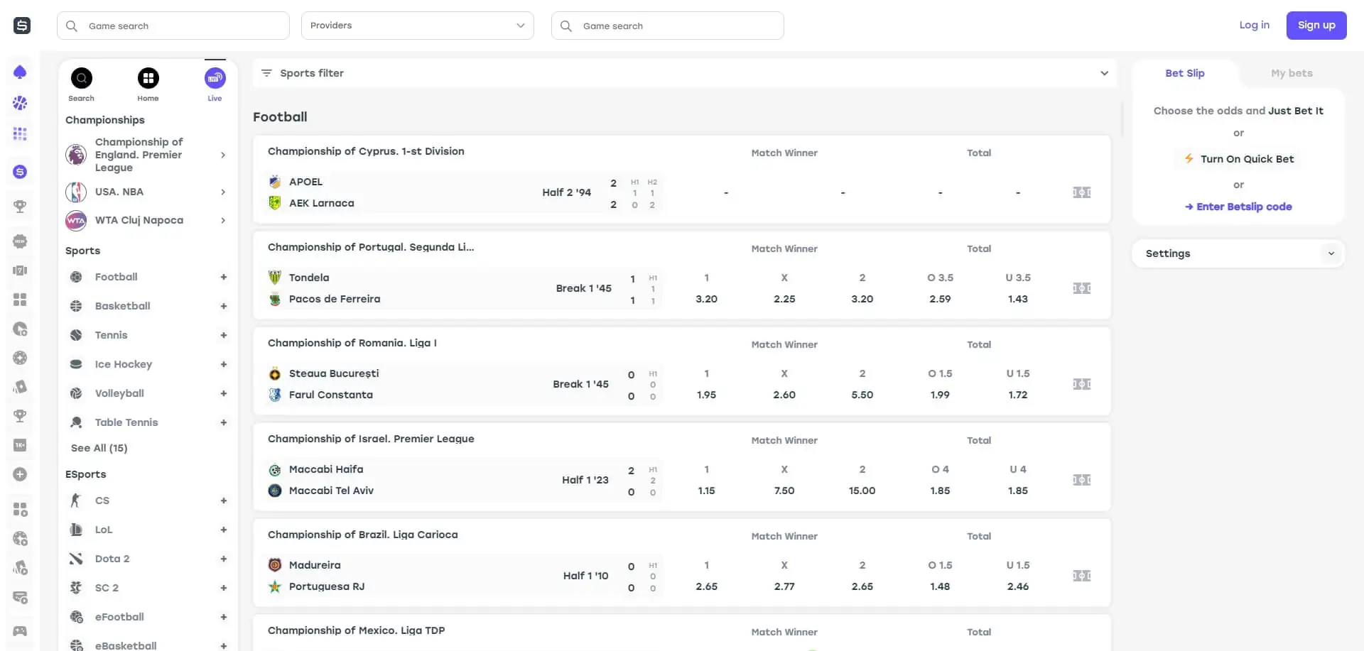 Weiss.bet Live Betting