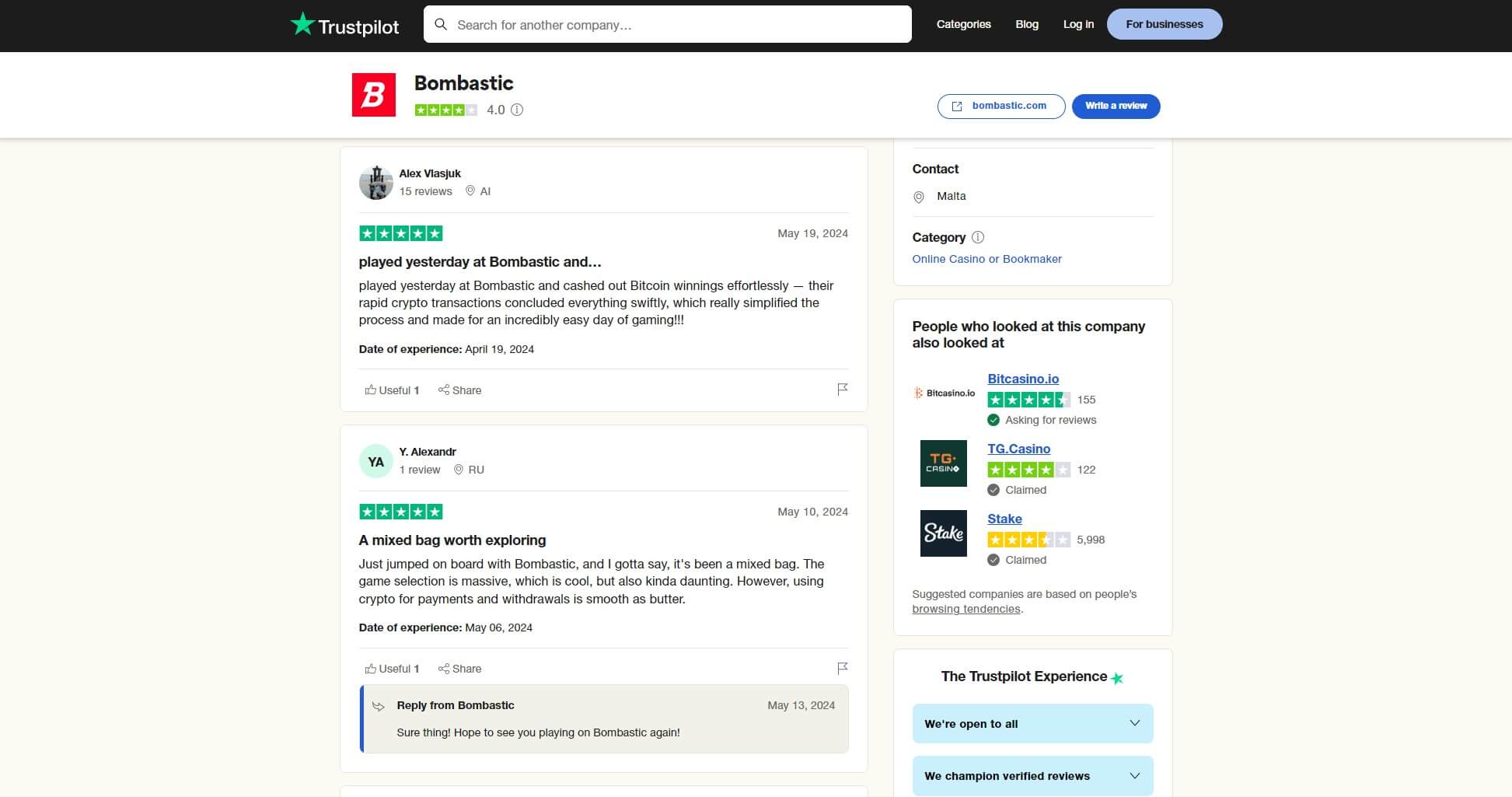 Bombastic Client Reviews Client Reviews Bombastic