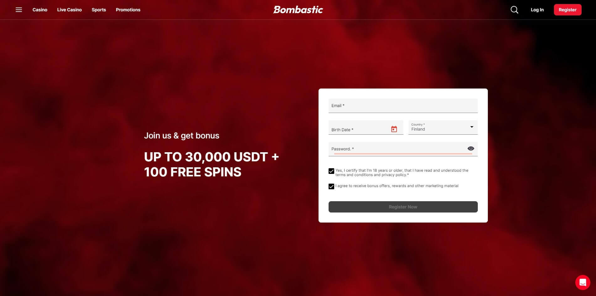 Bombastic Sign Up Sign Up Bombastic