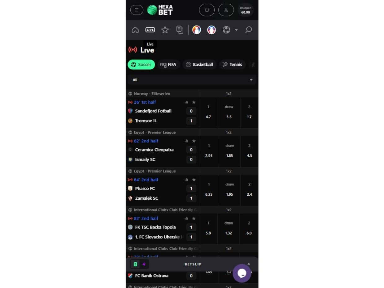 Hexabet Mobile Live Betting Mobile Live Betting Hexabet