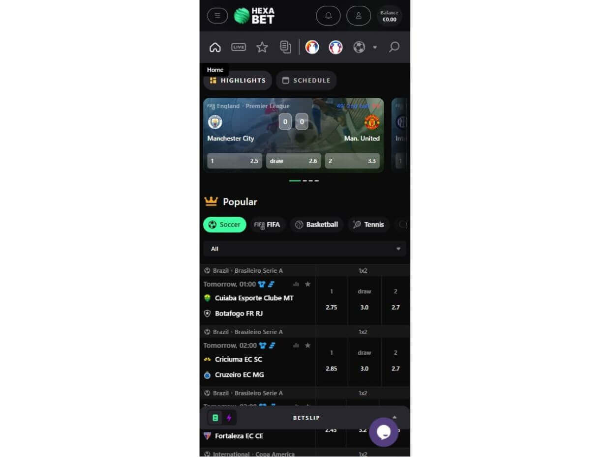 Hexabet Mobile Review Mobile Review of Hexabet