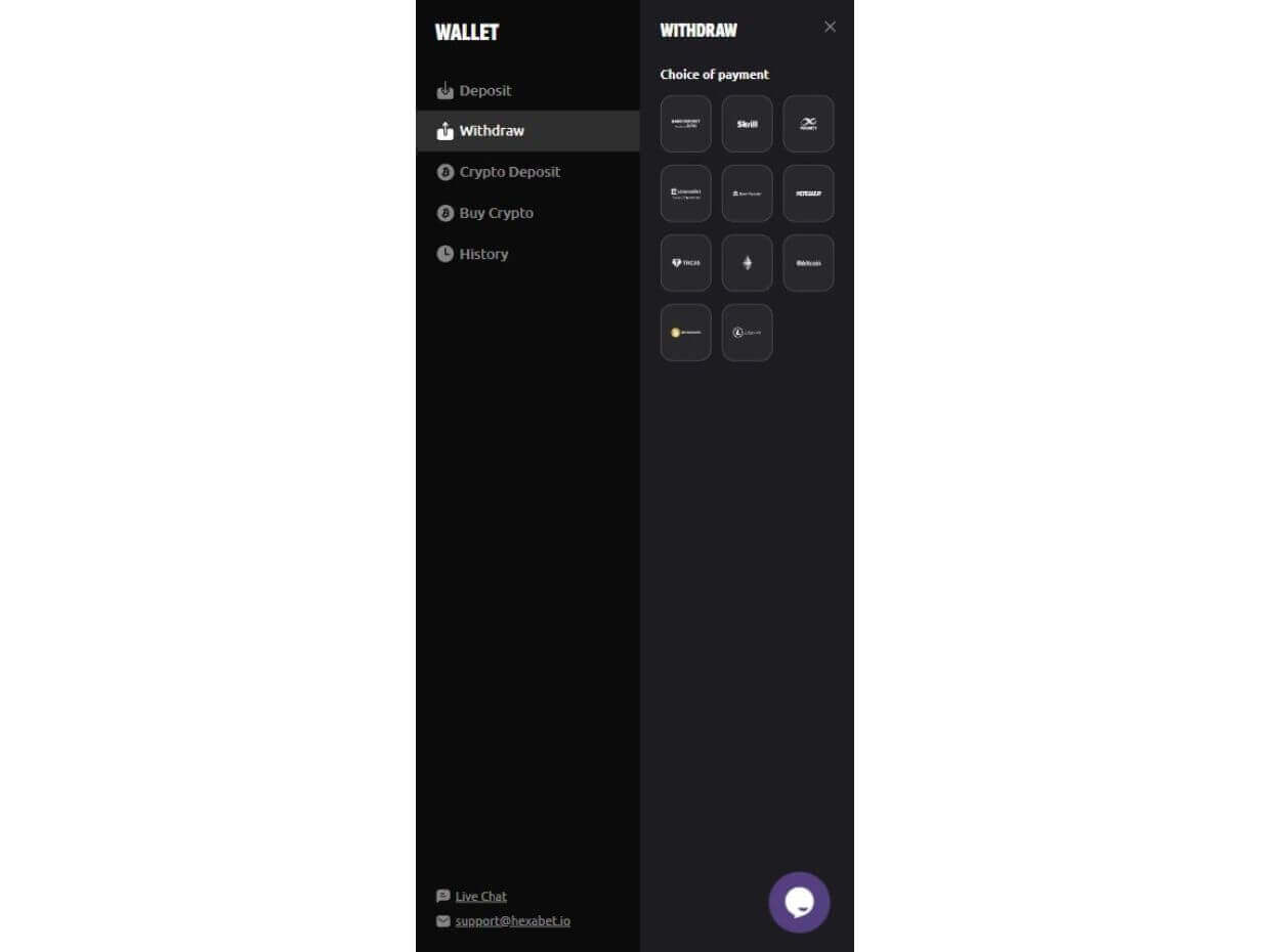 Hexabet Mobile Withdraw Mobile Withdraw at Hexabet