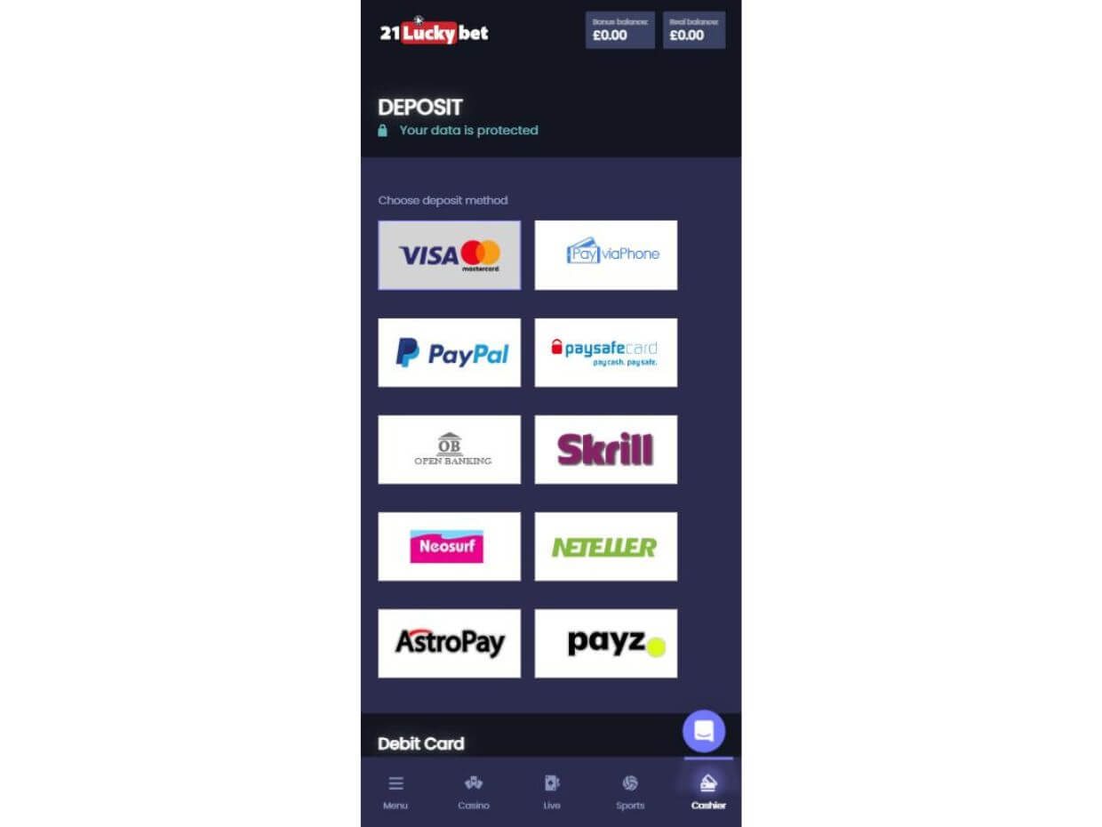 21LuckyBet Mobile Deposit Mobile Deposit 21LuckyBet