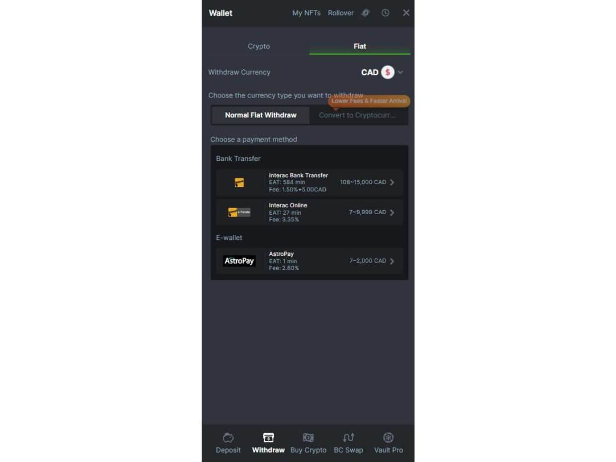 Mobile Withdraw BC.Game