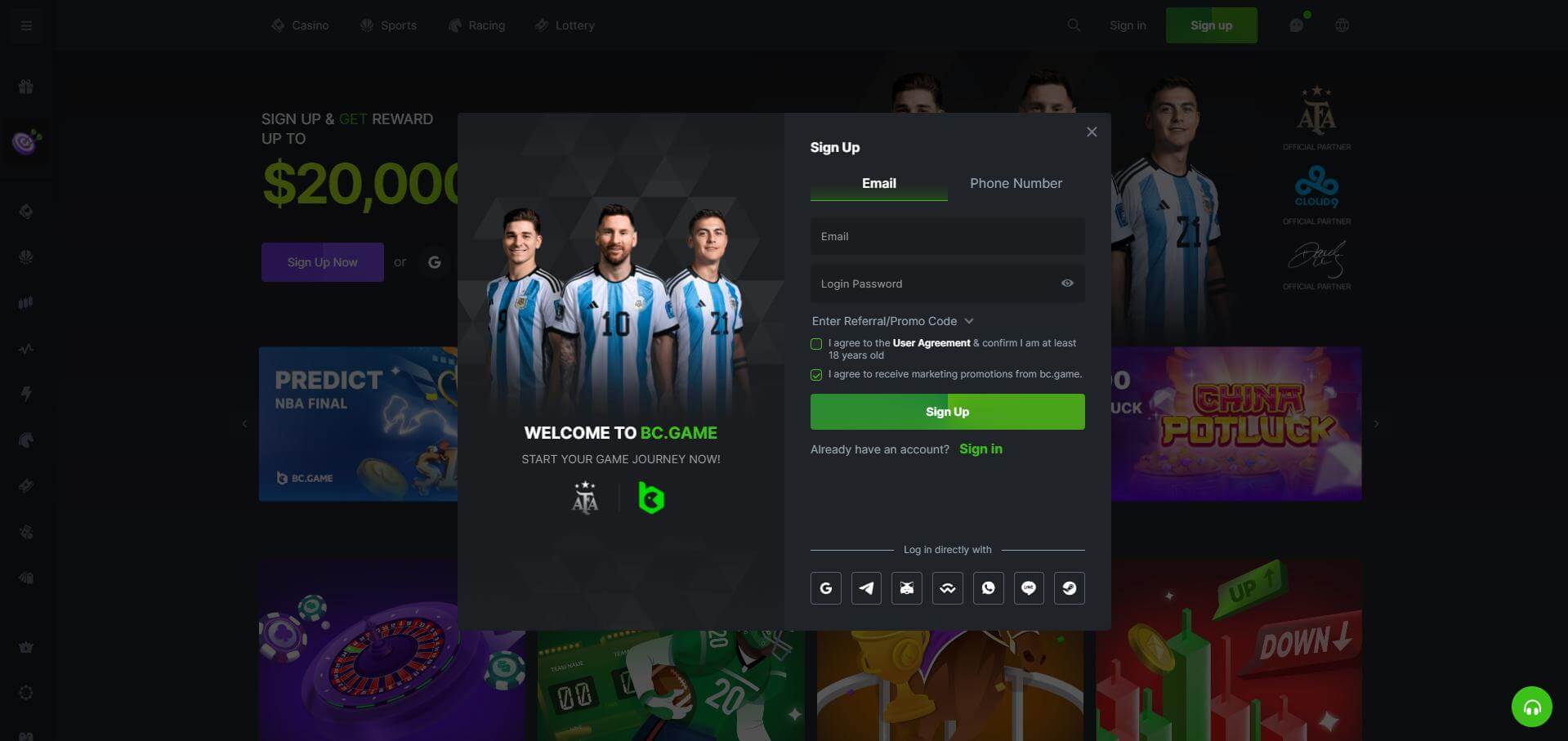 BC.Game Sign Up Sign Up BC.Game