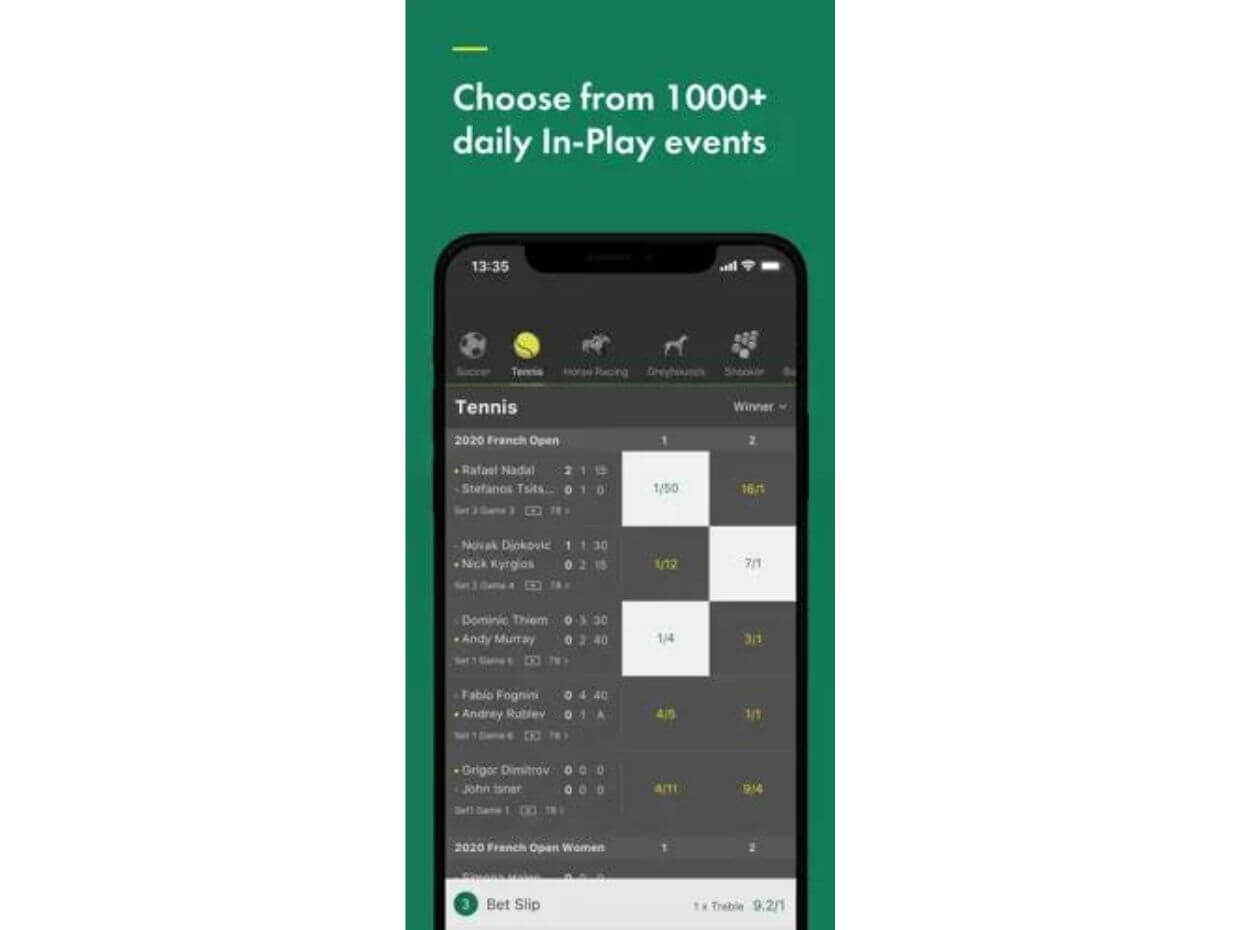 bet365 Application In-play Events Application In-play Events bet365