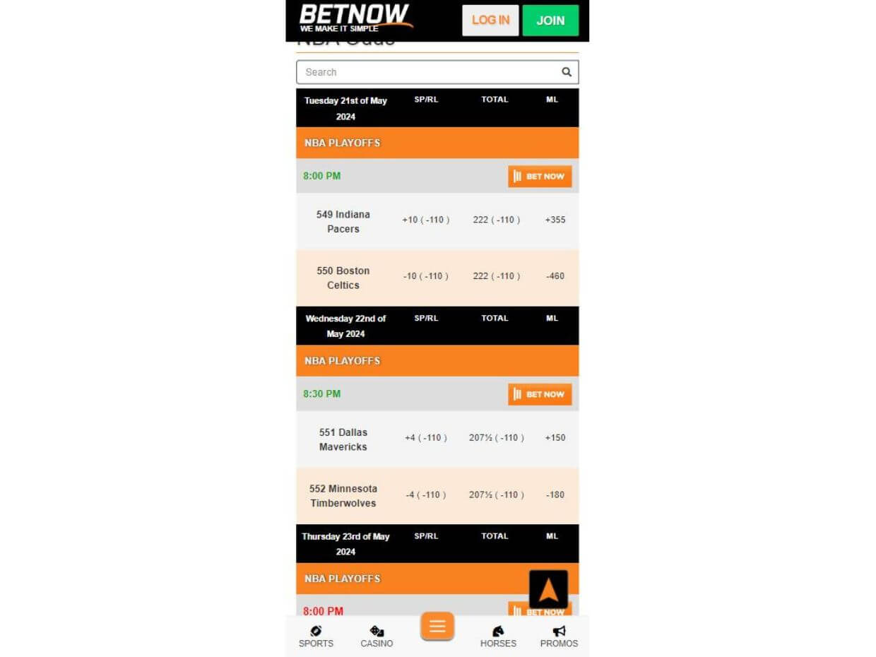 Mobile Review BetNow