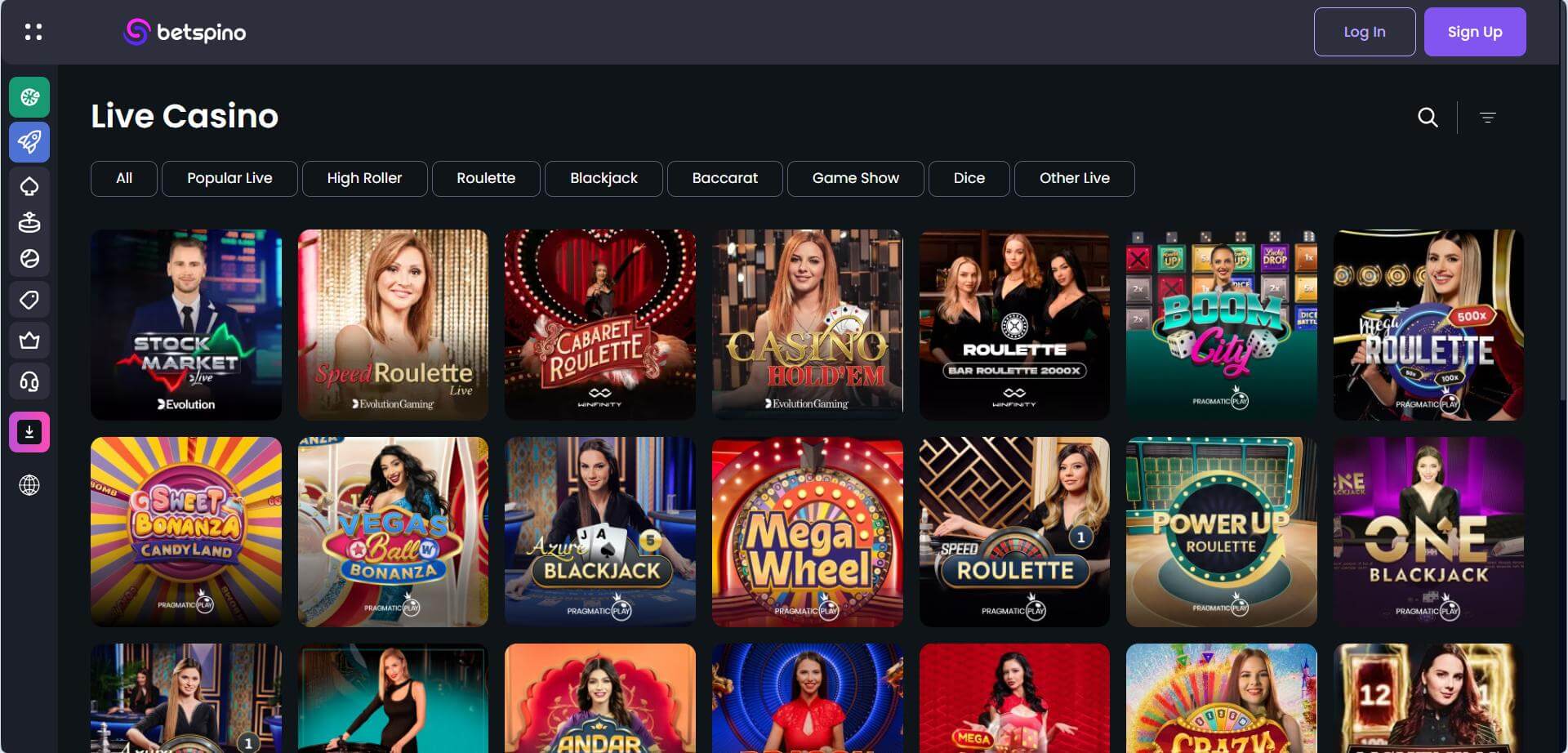 Live Casino Betspino