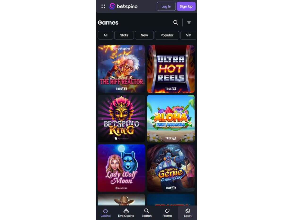 Mobile Casino Betspino