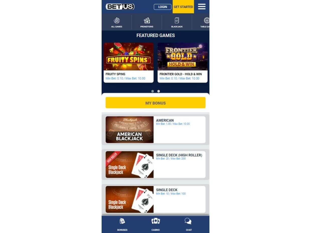 Mobile Casino BetUS