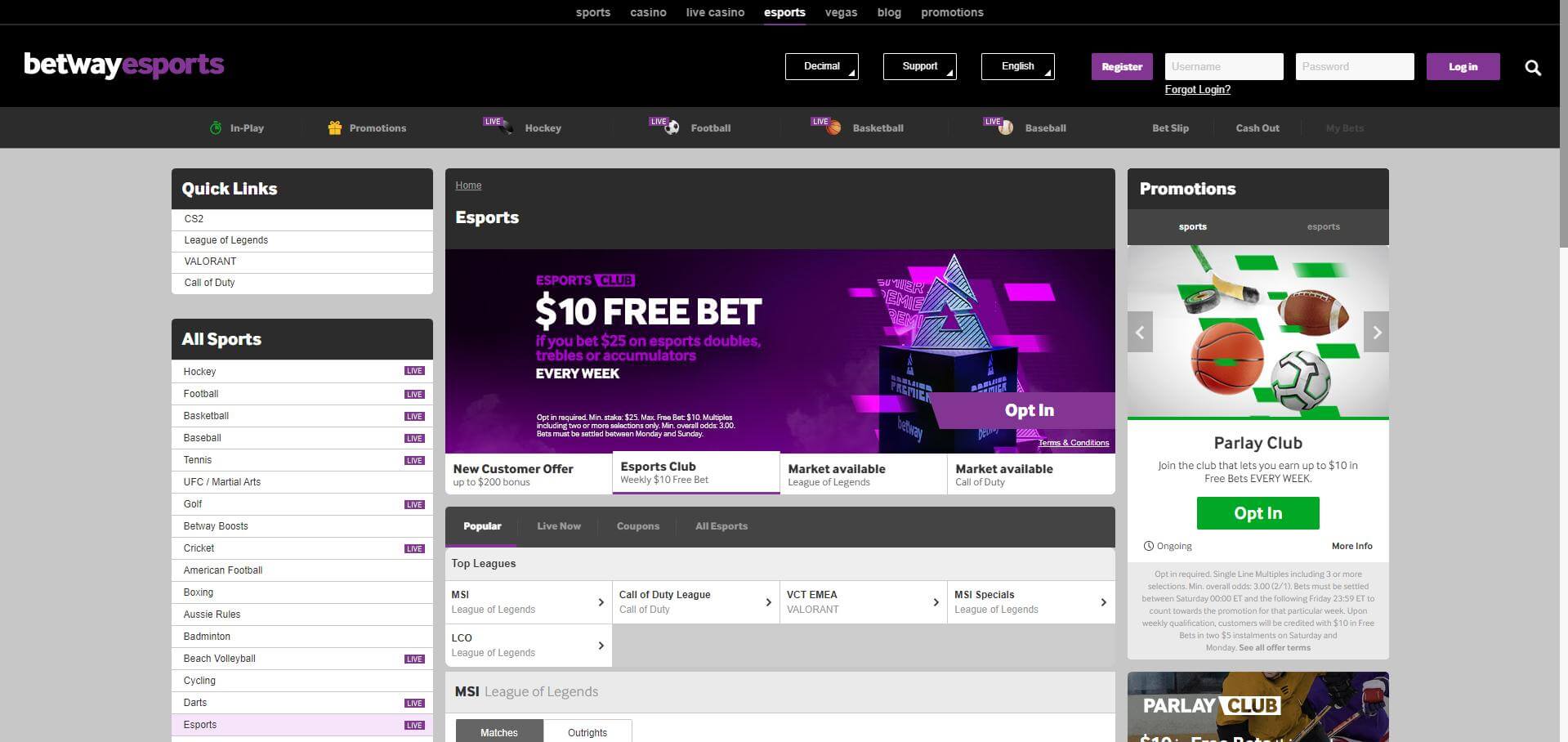 Betway Esports