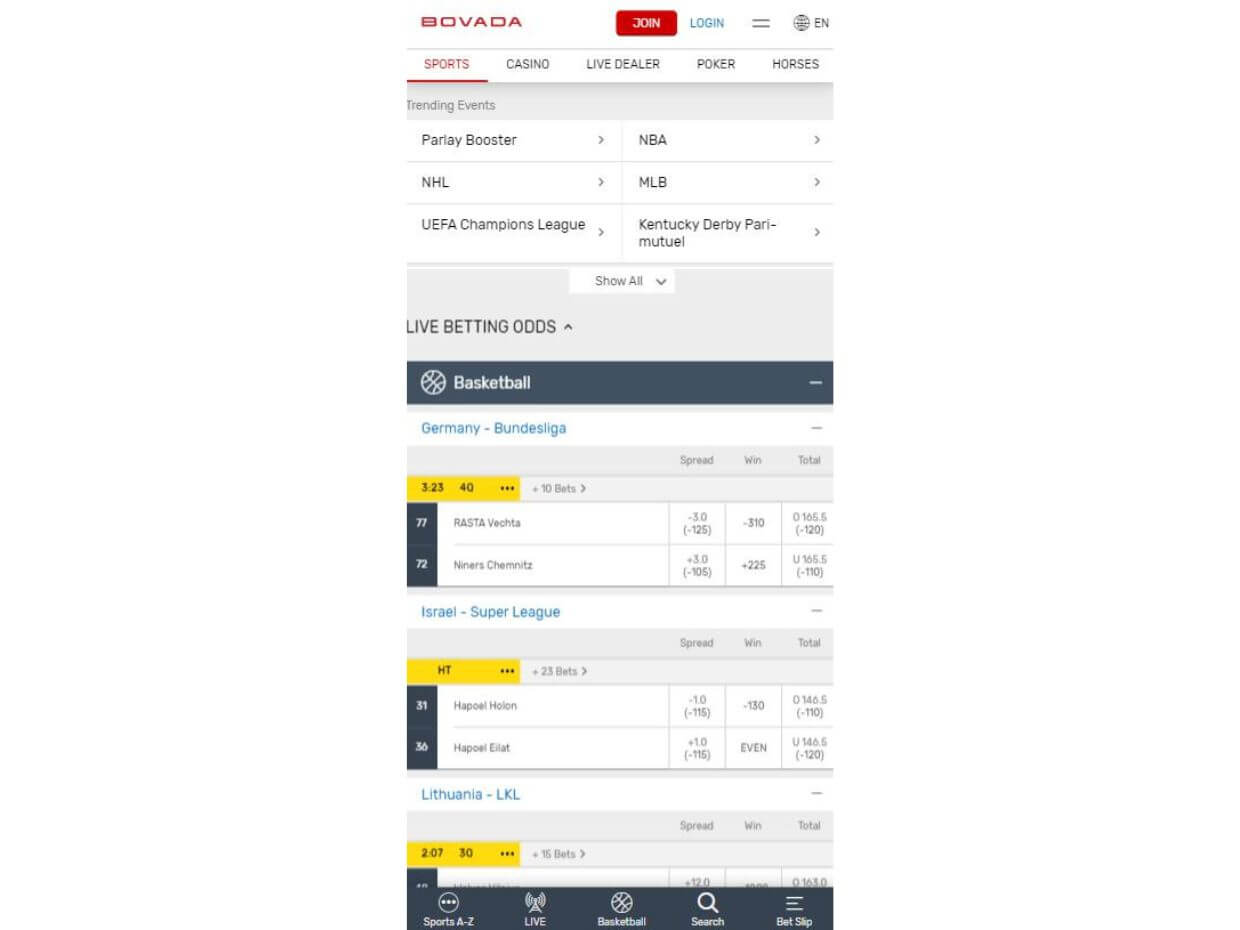 Bovada Mobile Live Betting Mobile Live Betting Bovada