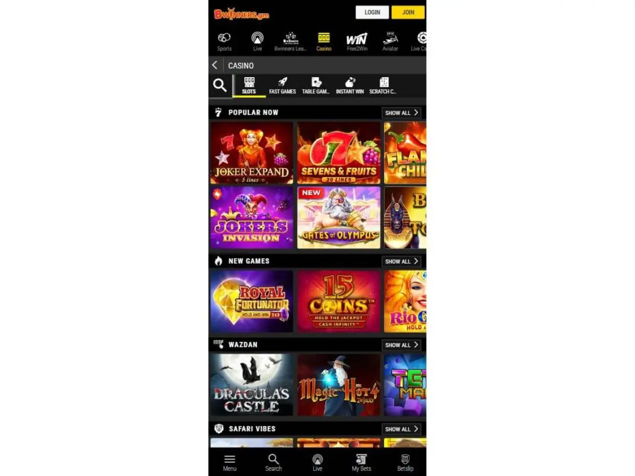 Mobile Casino Bwinners