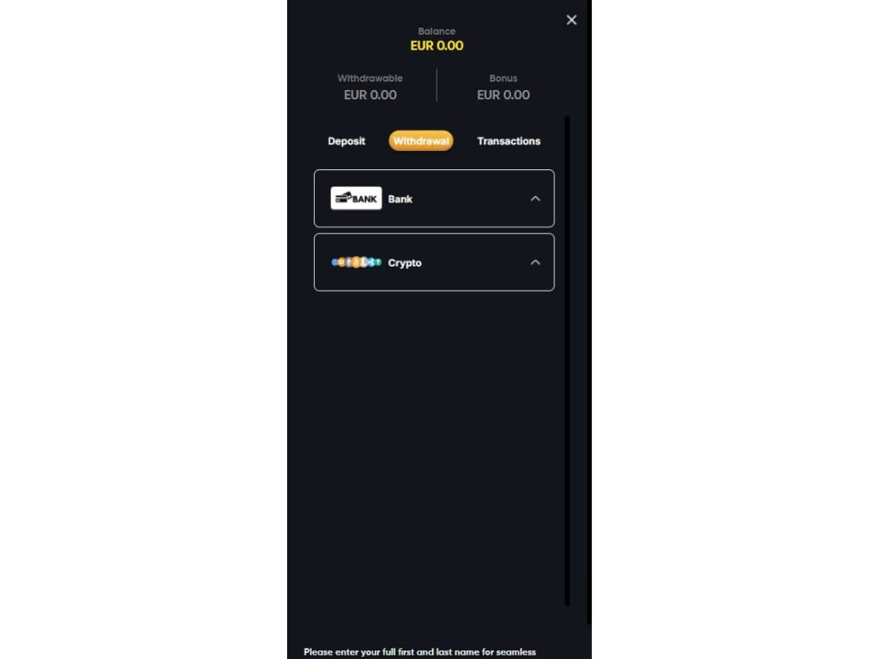 InstantCasino Mobile Withdraw Mobile Withdraw InstantCasino