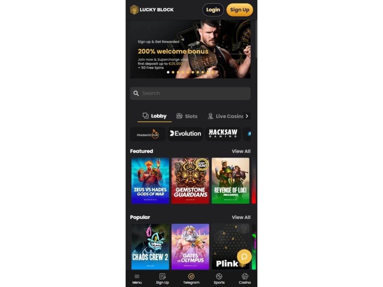 LuckyBlock Mobile Casino Mobile Casino LuckyBlock
