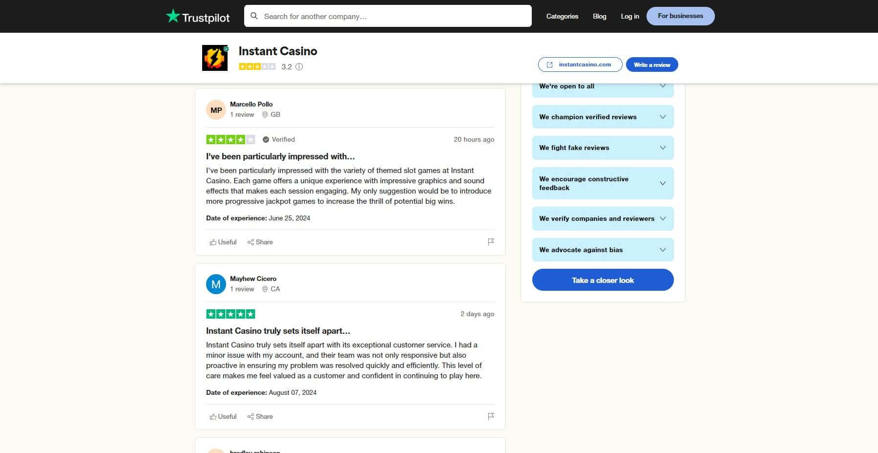 InstantCasino Trustpilot Trustpilot InstantCasino