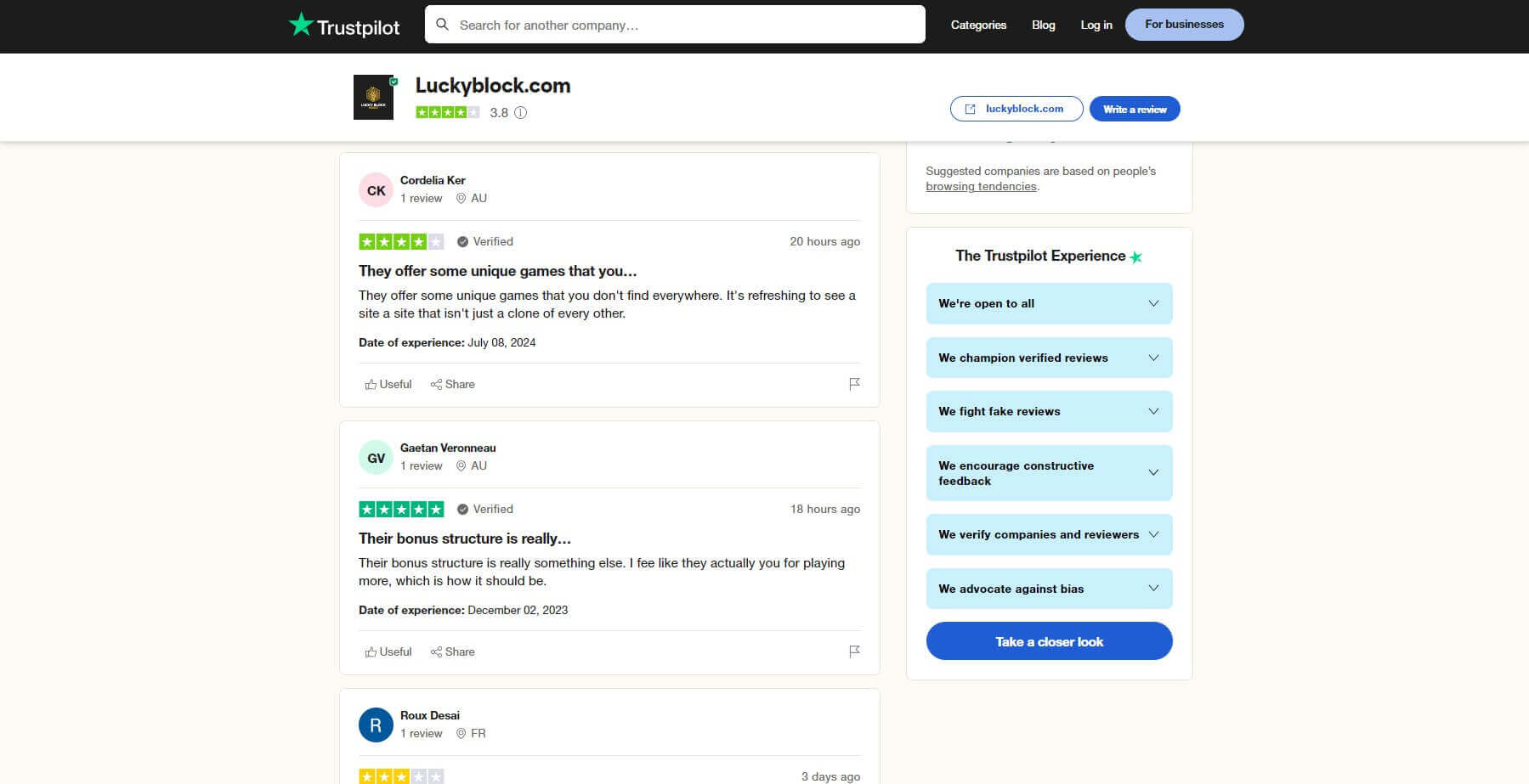 LuckyBlock Trustpilot Reviews Trustpilot Reviews LuckyBlock