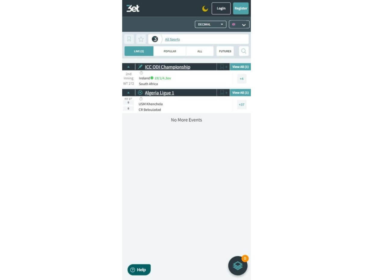 3et Live Betting Live Betting 3et