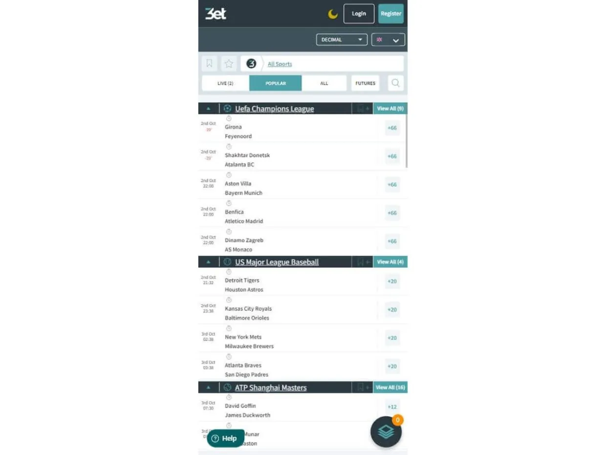 3et Mobile Betting Platform Mobile Betting Platform 3et