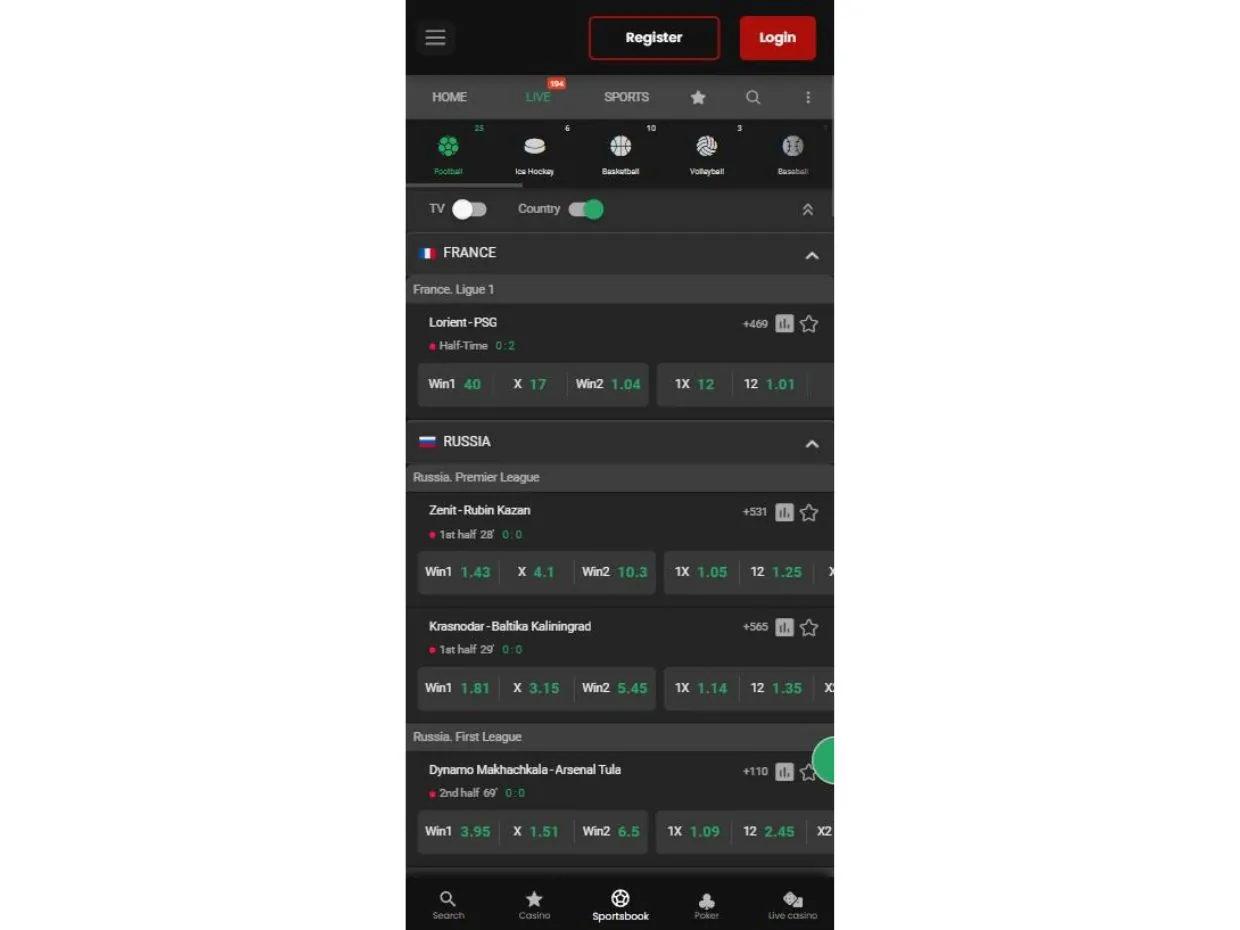 ChipStars Mobile Live Betting Features Mobile Live Betting Features ChipStars