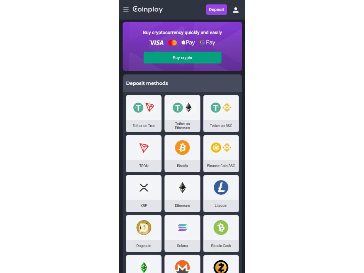 CoinPlay Mobile Deposit CoinPlay Deposit via Mobile