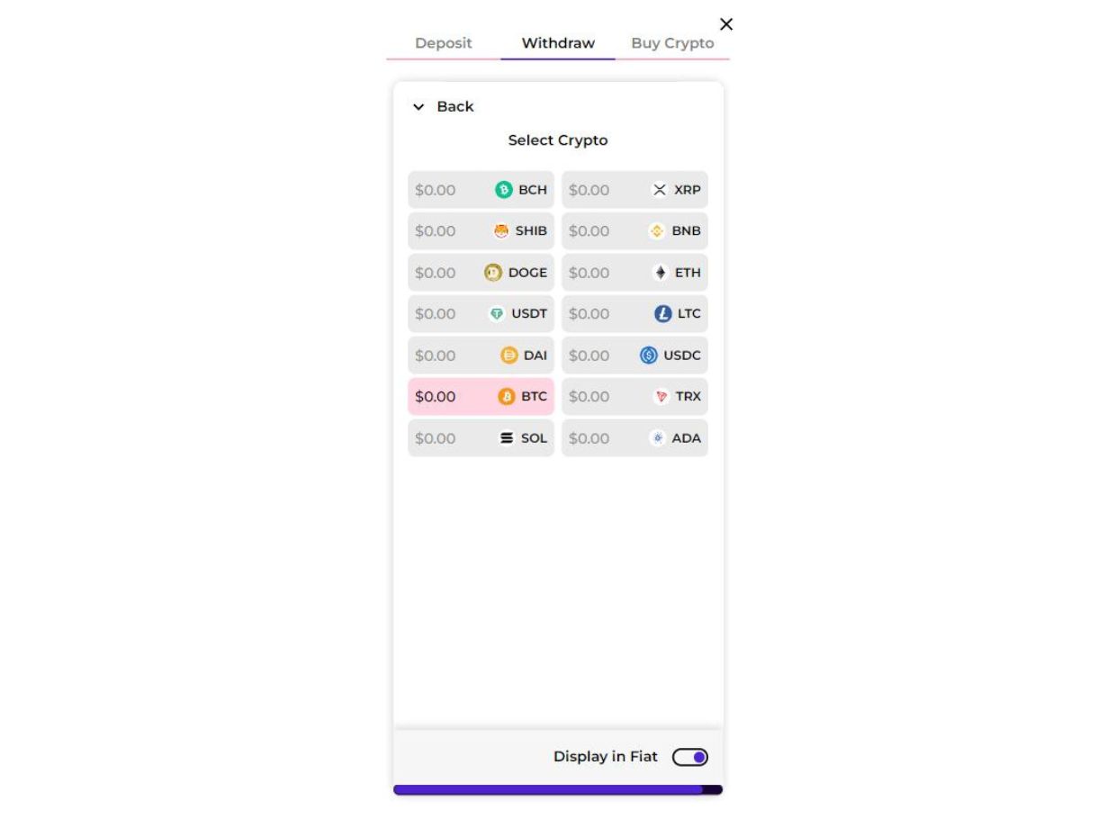 Crashino Mobile Website Withdrawal Process