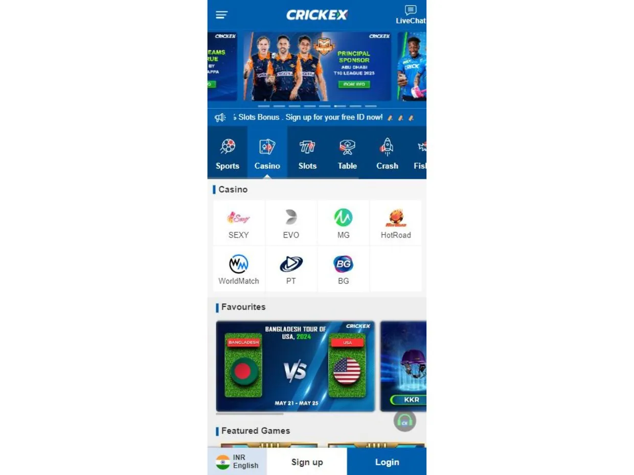 Play Casino Games On Crickex Mobile