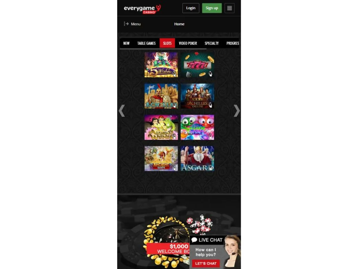 Enjoy Gaming on EveryGame Mobile Casino