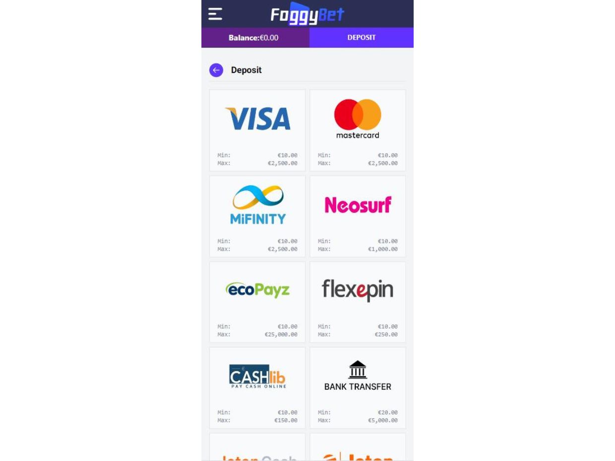 How To Deposit On FoggyBet Mobile