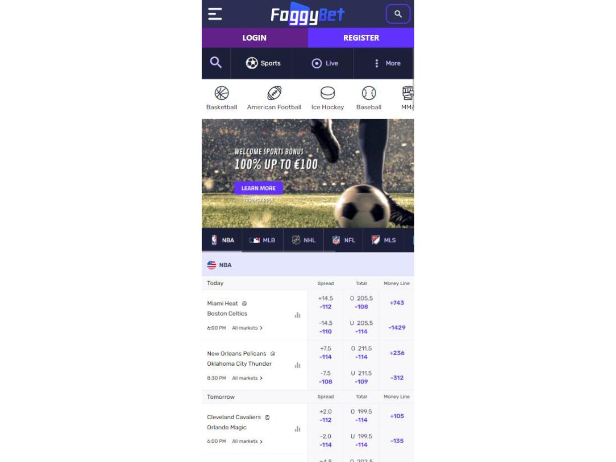 FoggyBet Mobile Experience Overview