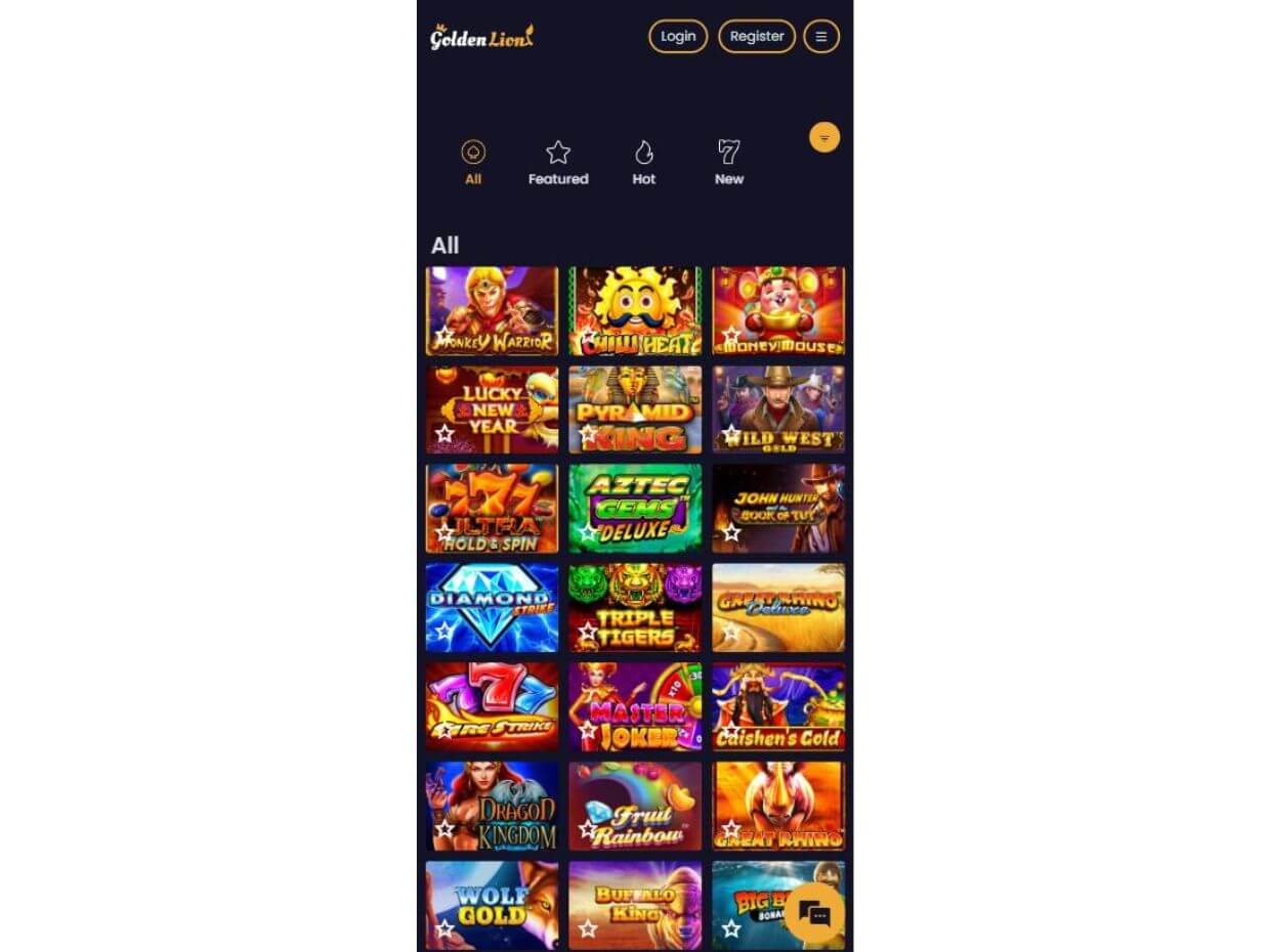 GoldenLion Mobile Casino GoldenLion Mobile Gaming Experience