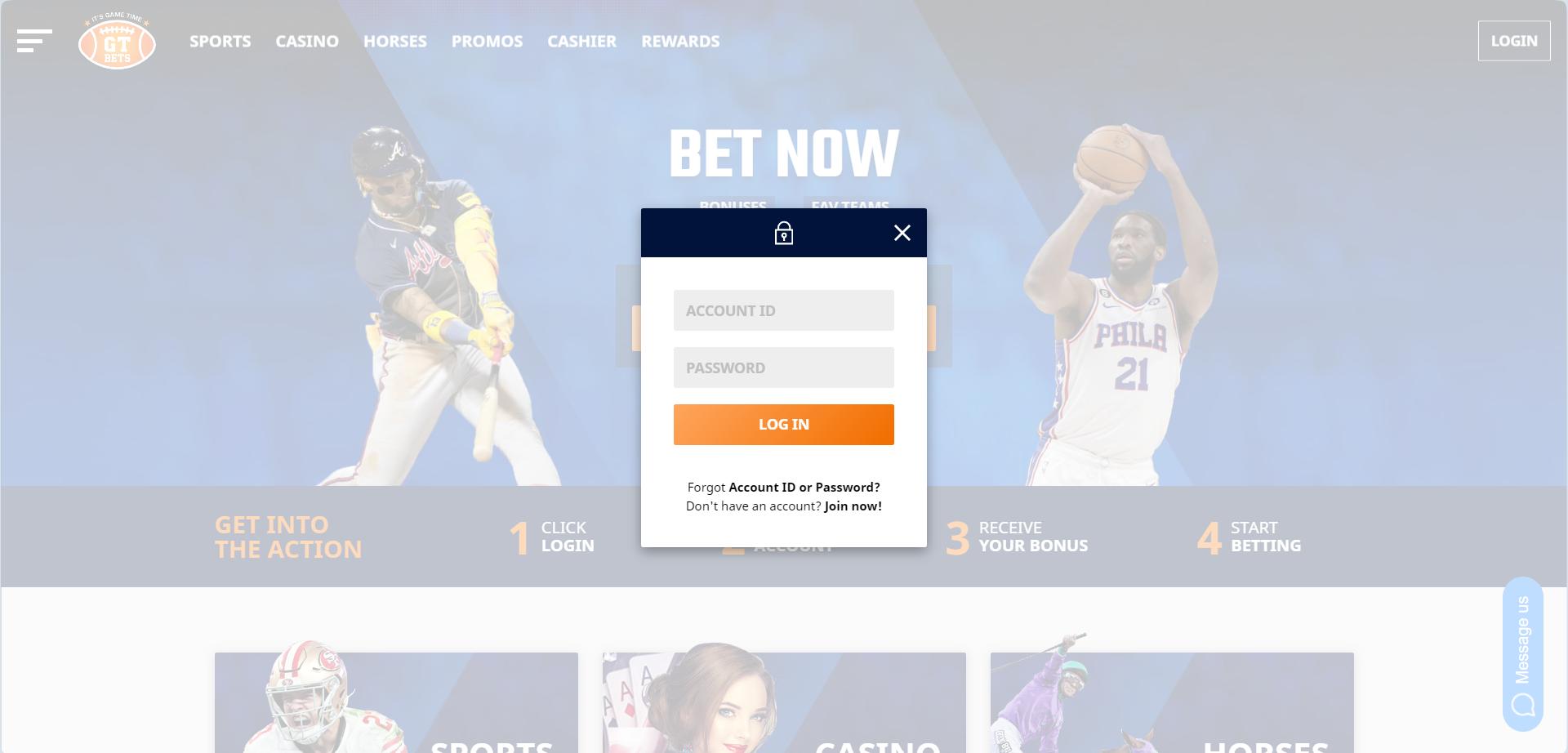Access Your GTbets Account Now
