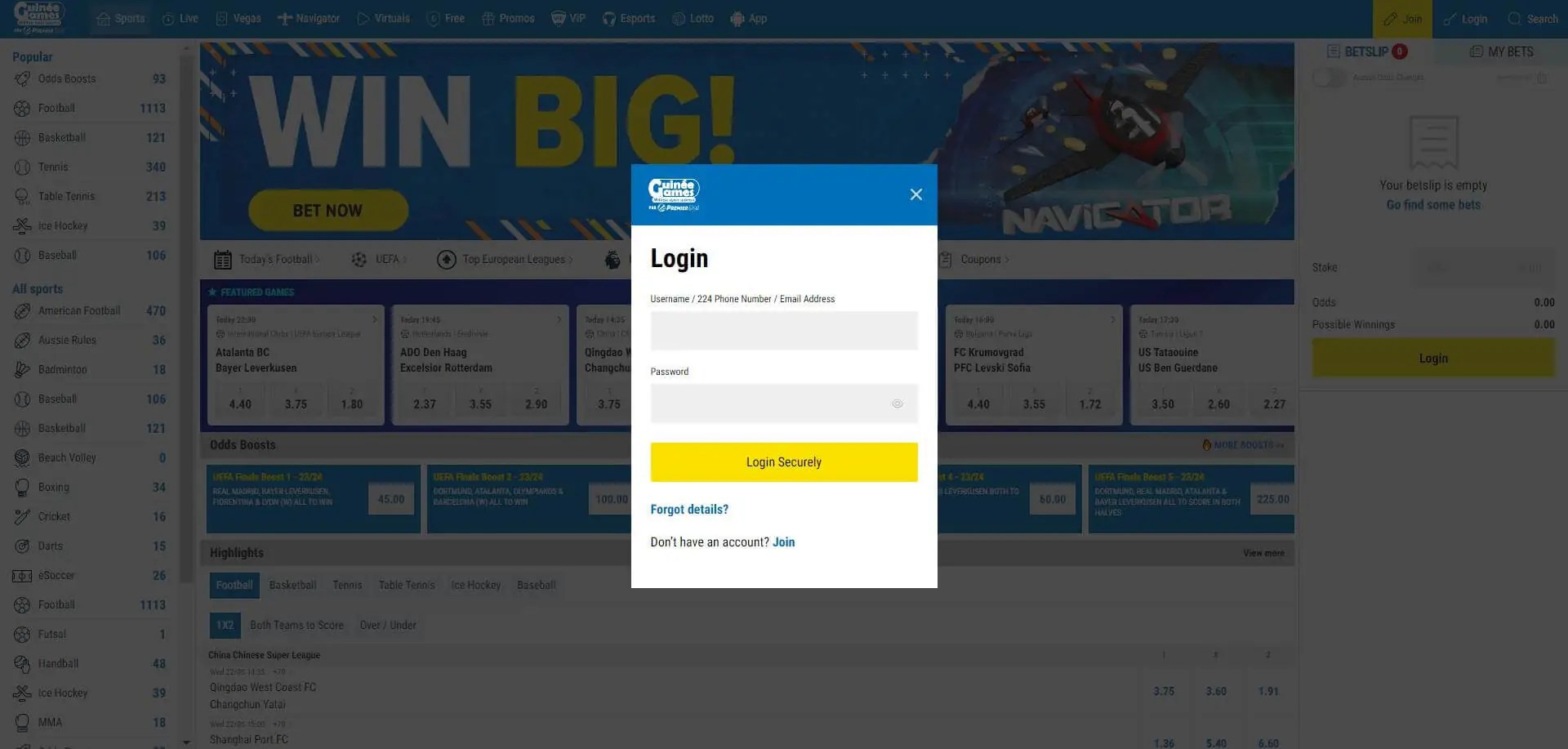 GuineeGames Login Process Access Your GuineeGames Account Securely